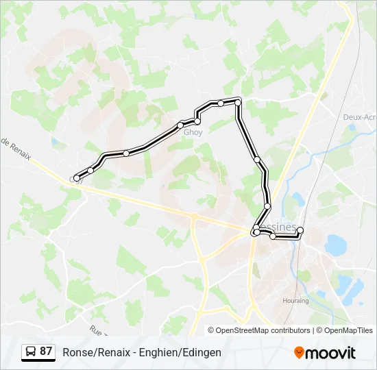 87 Bus Line Map