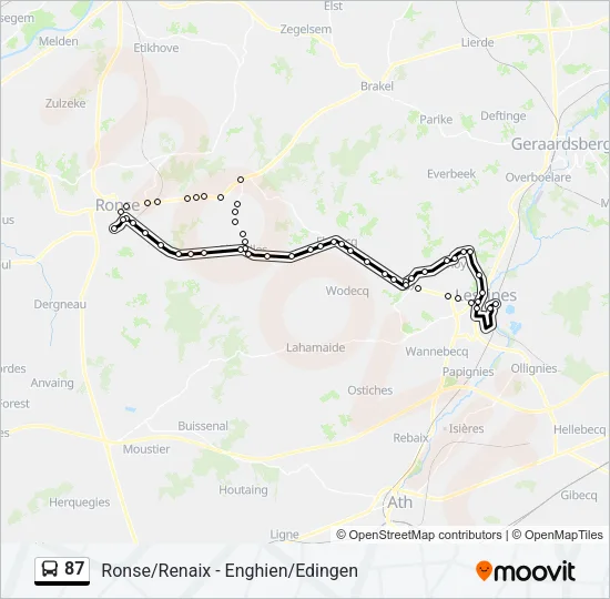 87 Bus Line Map