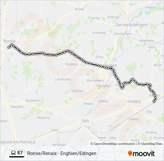 87 Bus Line Map