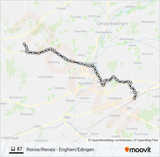 87 Bus Line Map