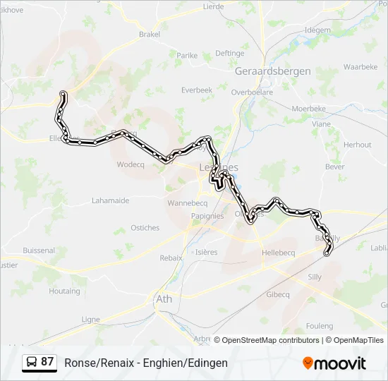 87 Bus Line Map