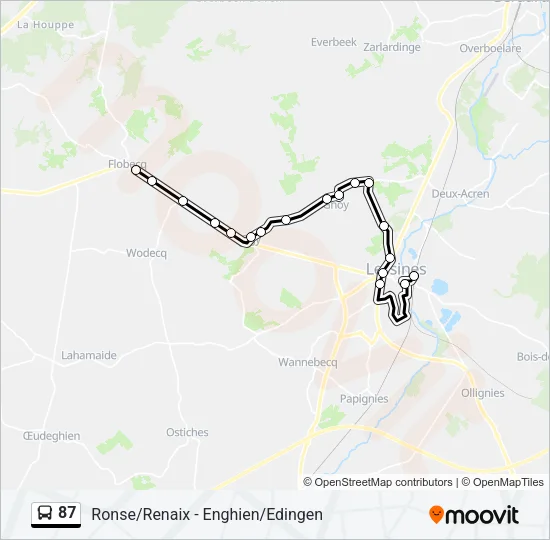 87 Bus Line Map