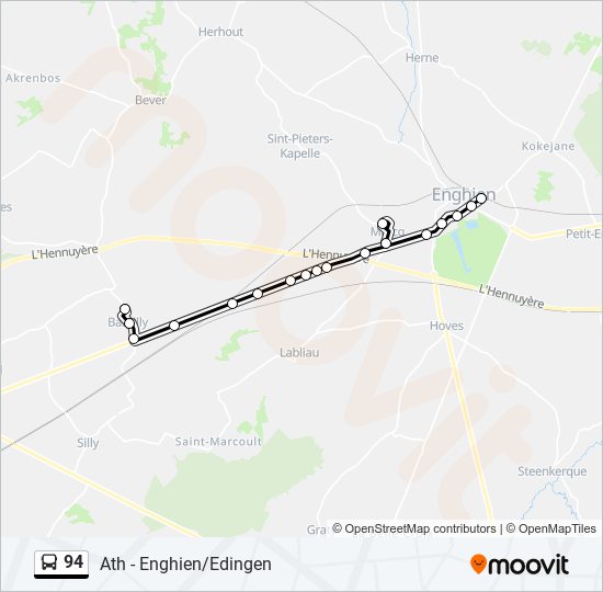 Plan de la ligne 94 de bus