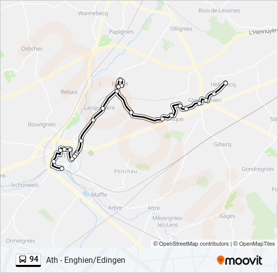 Plan de la ligne 94 de bus