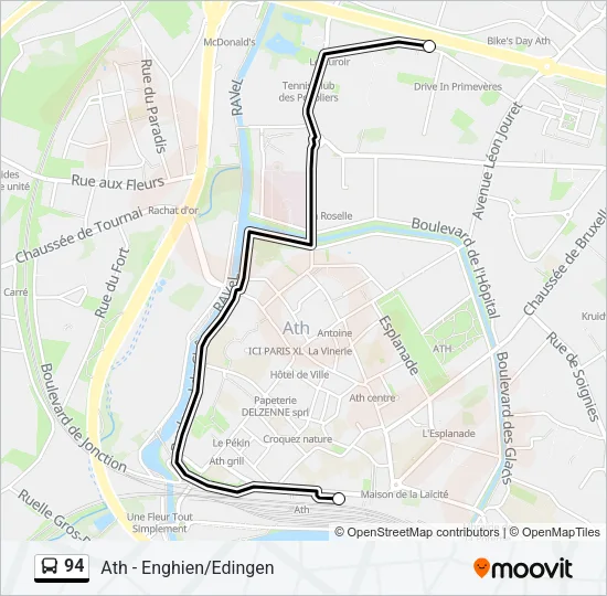 94 Bus Line Map