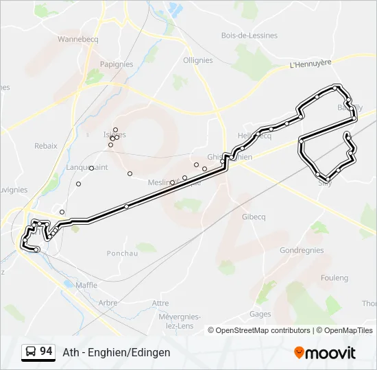 94 Bus Line Map