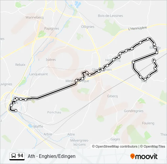 94 Bus Line Map