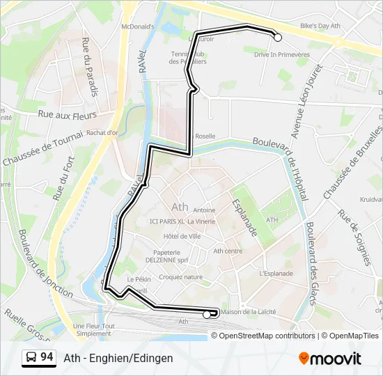 94 Bus Line Map