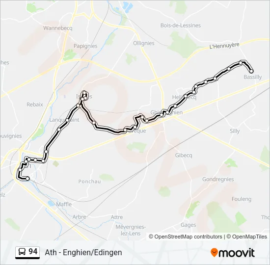 94 Bus Line Map