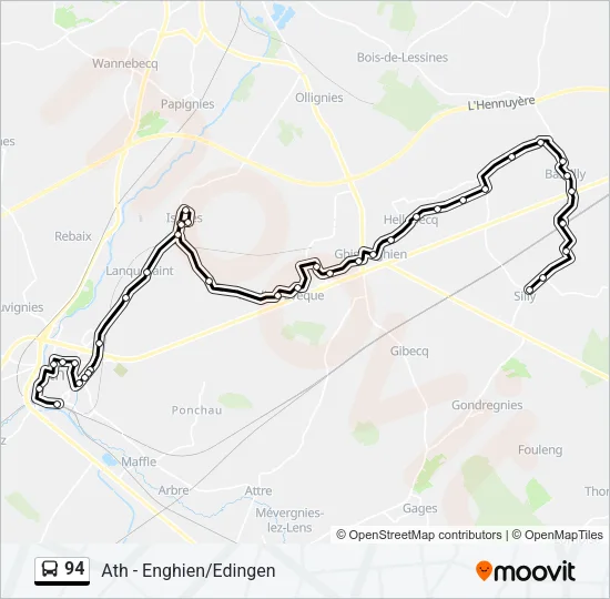 94 Bus Line Map