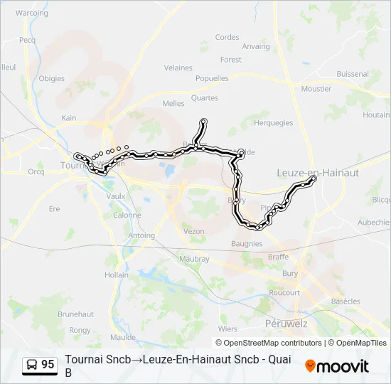 95 Bus Line Map