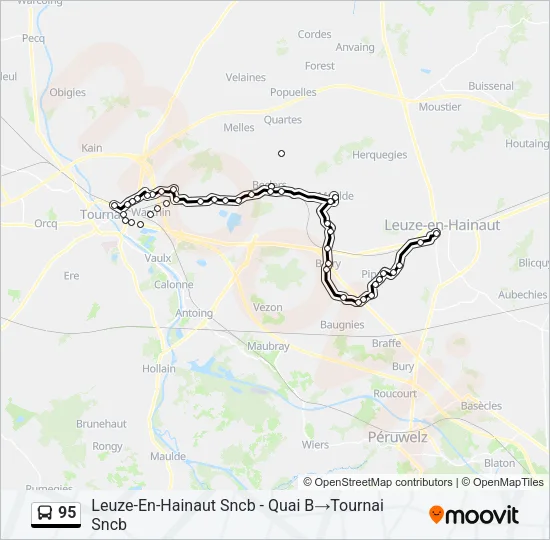 95 Bus Line Map