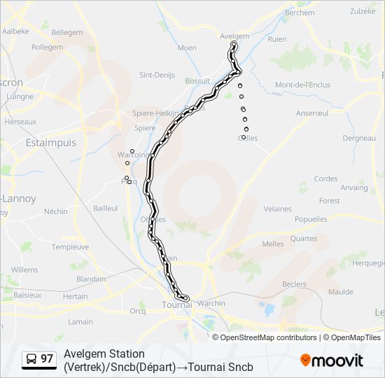 tekst binair software 97 Route: Schedules, Stops & Maps - Avelgem Station (Vertrek)/Sncb(Départ)‎→Tournai  Sncb (Updated)
