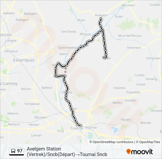 97 Bus Line Map