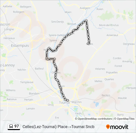 97 Bus Line Map