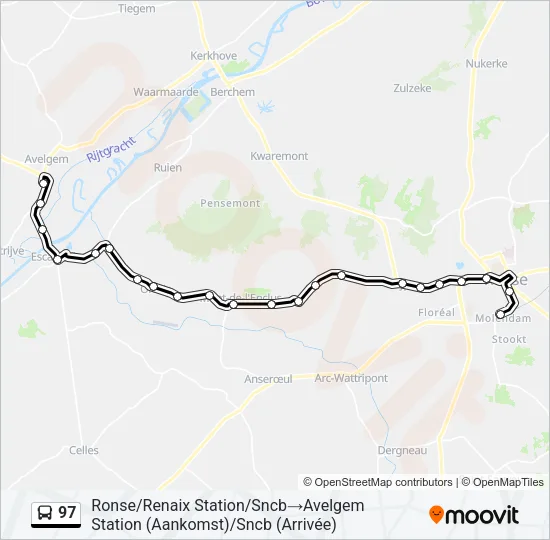 97 Bus Line Map