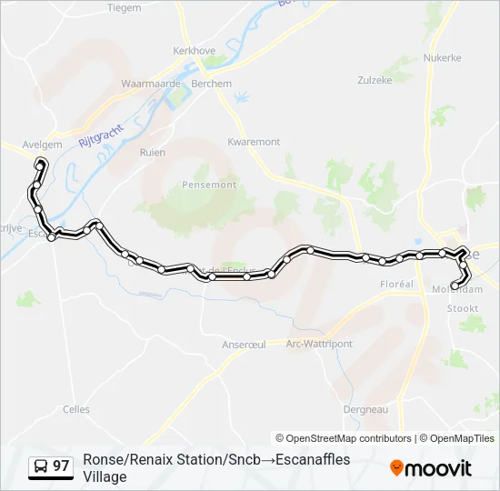 97 Bus Line Map