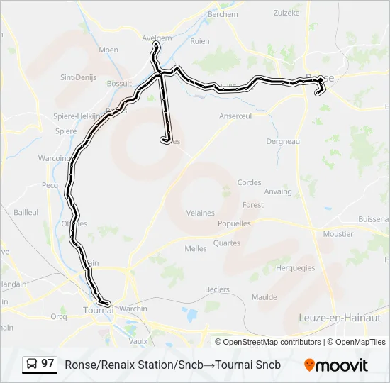 97 Bus Line Map