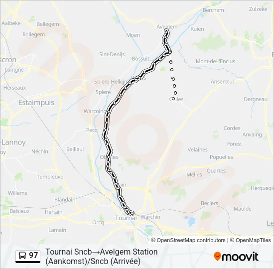 97 Bus Line Map