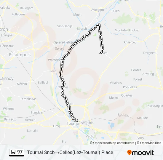 97 Bus Line Map