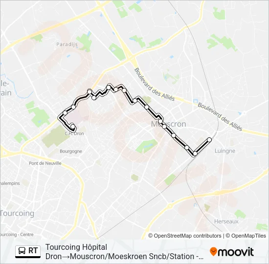 RT Bus Line Map