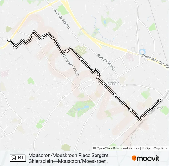RT Bus Line Map