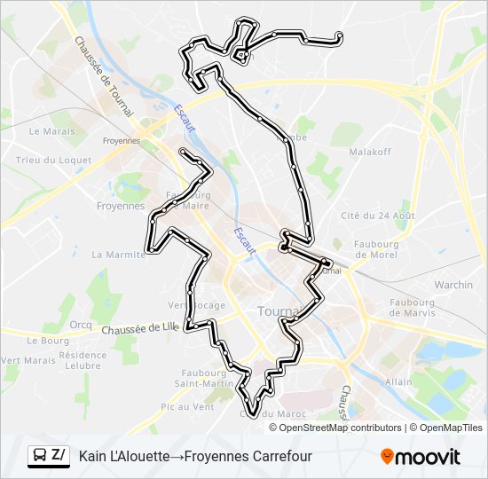 Z/ bus Line Map