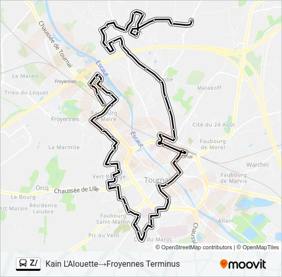 Z/ Bus Line Map