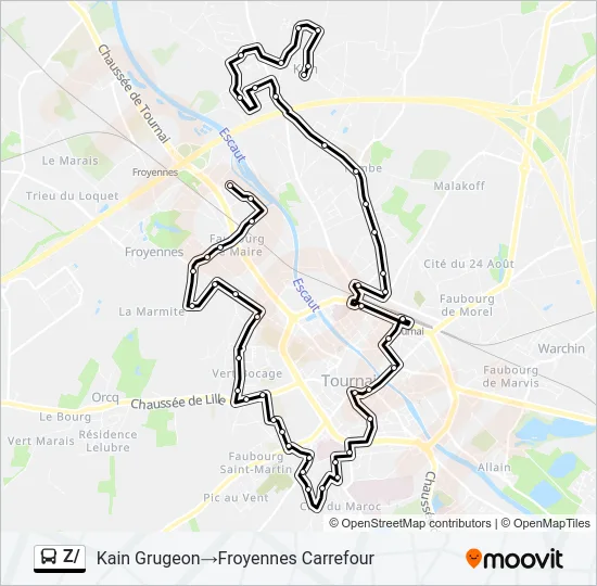 Z/ Bus Line Map