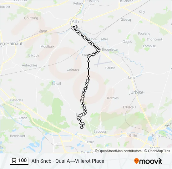 100 Bus Line Map