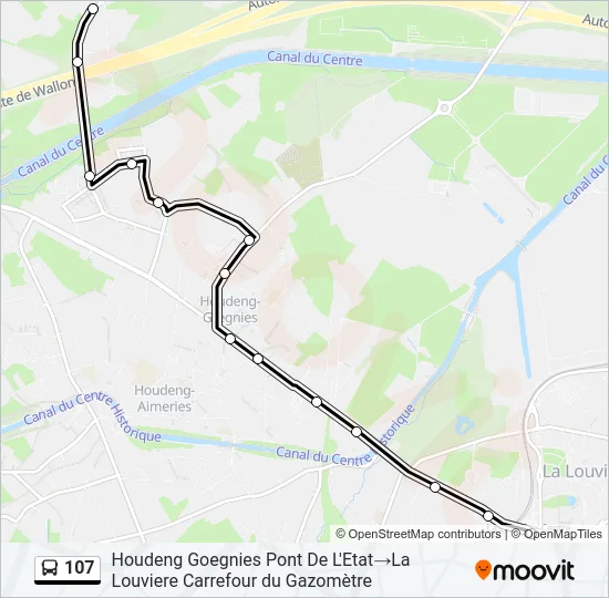 107 Bus Line Map