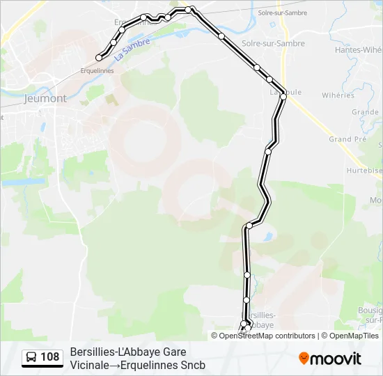 108 Bus Line Map
