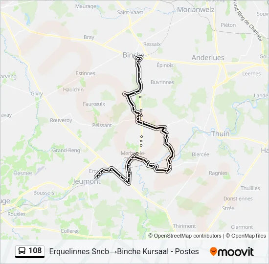 108 Bus Line Map