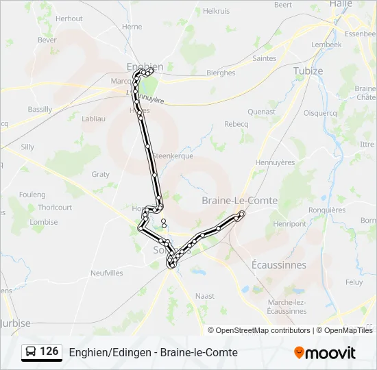 126 Bus Line Map