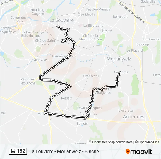 132 Bus Line Map