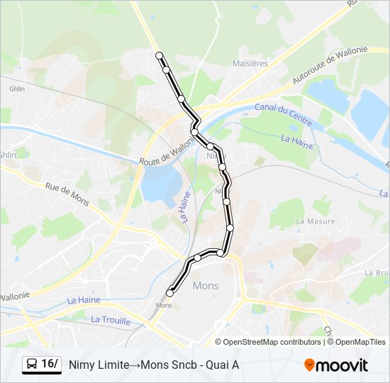 16/ bus Line Map