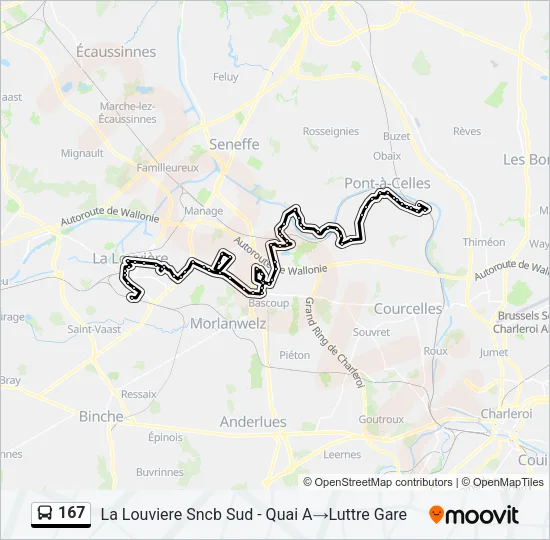 167 Bus Line Map