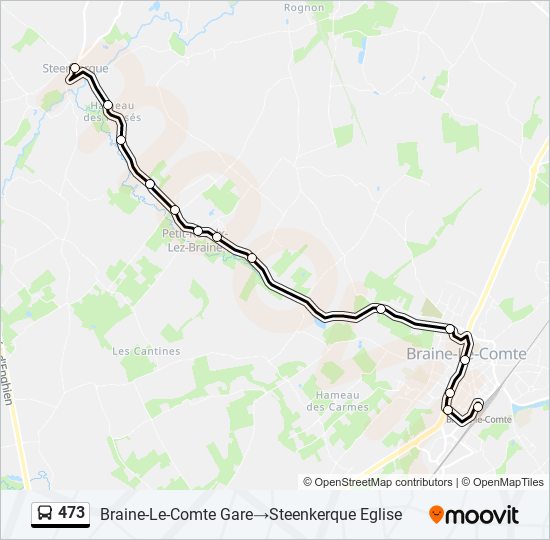 473 bus Line Map