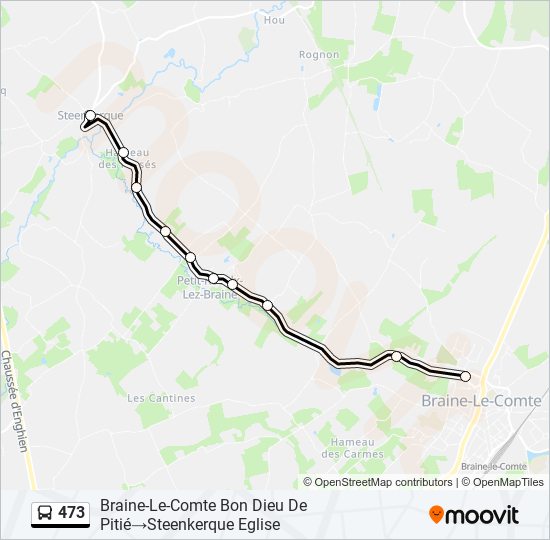 473 bus Line Map