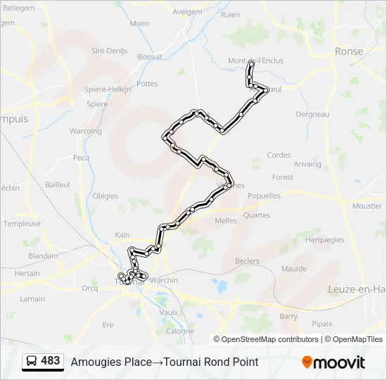 483 Bus Line Map