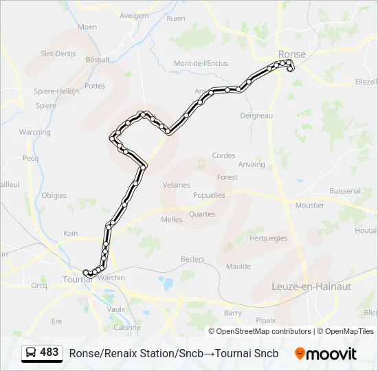 483 Bus Line Map