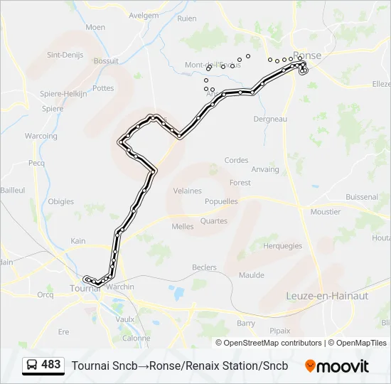 483 Bus Line Map