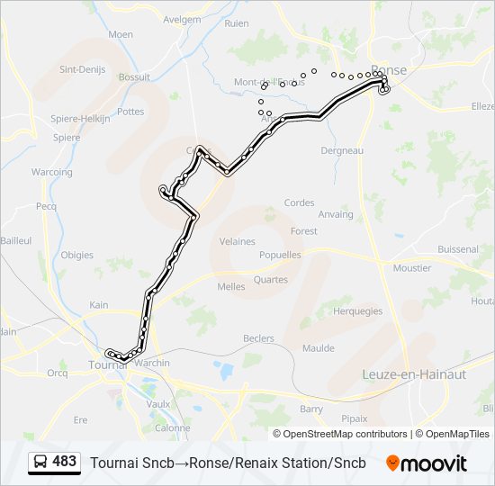 483 bus Line Map