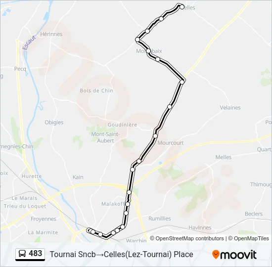483 Bus Line Map