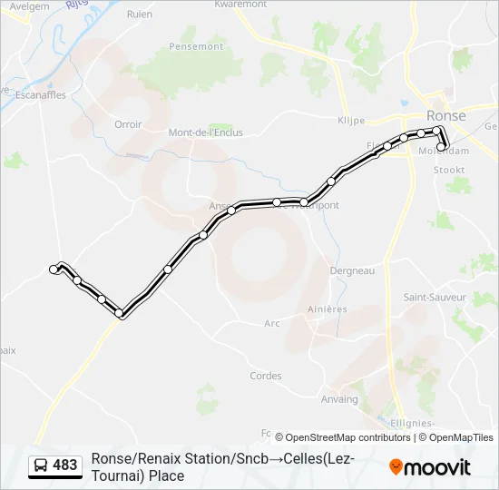 483 Bus Line Map