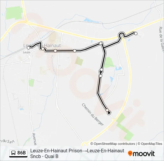 86B Bus Line Map