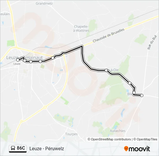 86C Bus Line Map