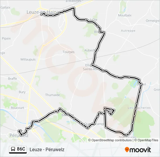 86C Bus Line Map