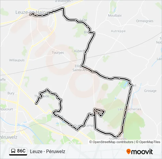86C Bus Line Map