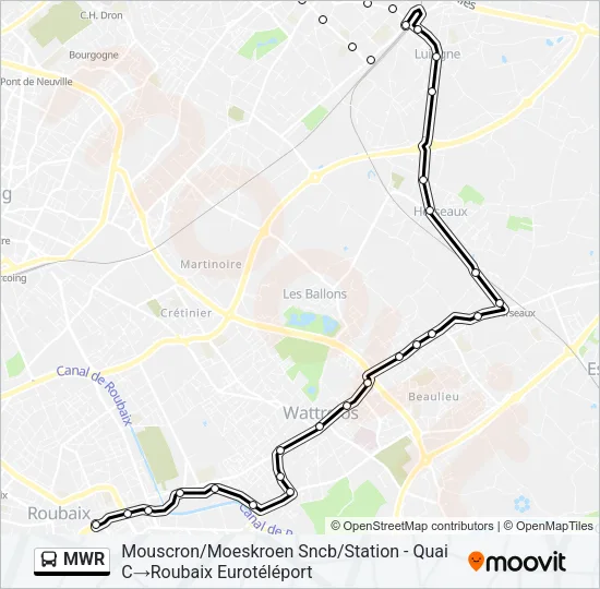MWR Bus Line Map